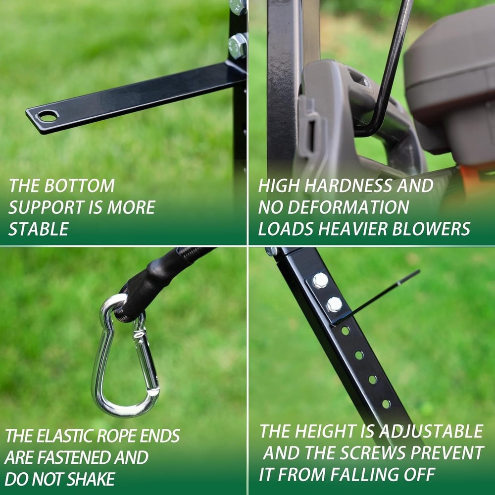 1 Place Heavy-Duty Backpack Leaf Blower Rack for Trailers, Adjustable Leaf Blowe