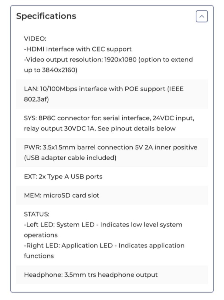Barix BaViDi Video Display Controller Device