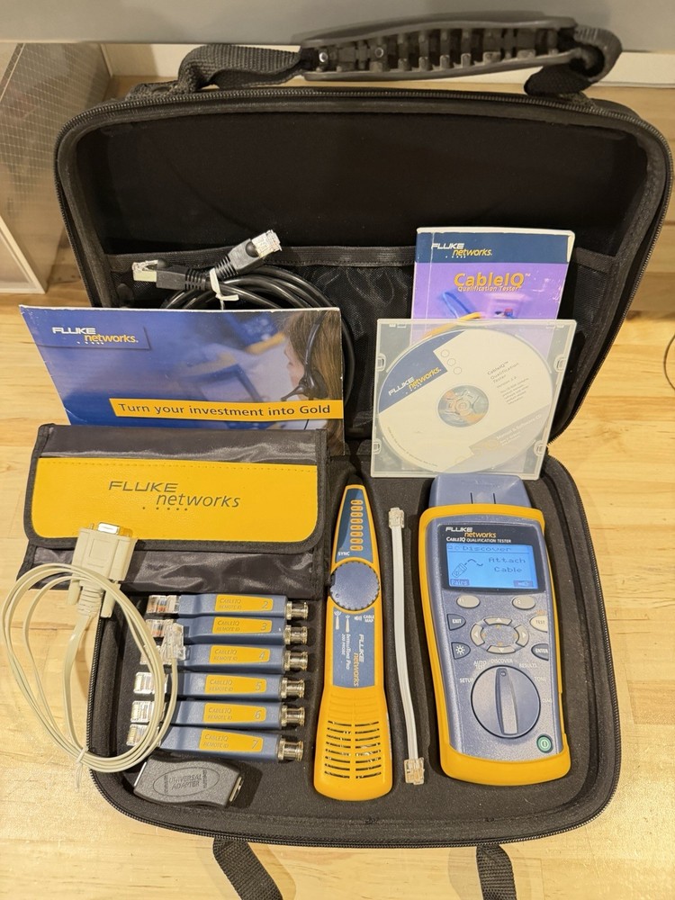 FLUKE NETWORKS CABLE IQ QUALIFICATION TESTER KIT (TESTED) SHIPS FAST