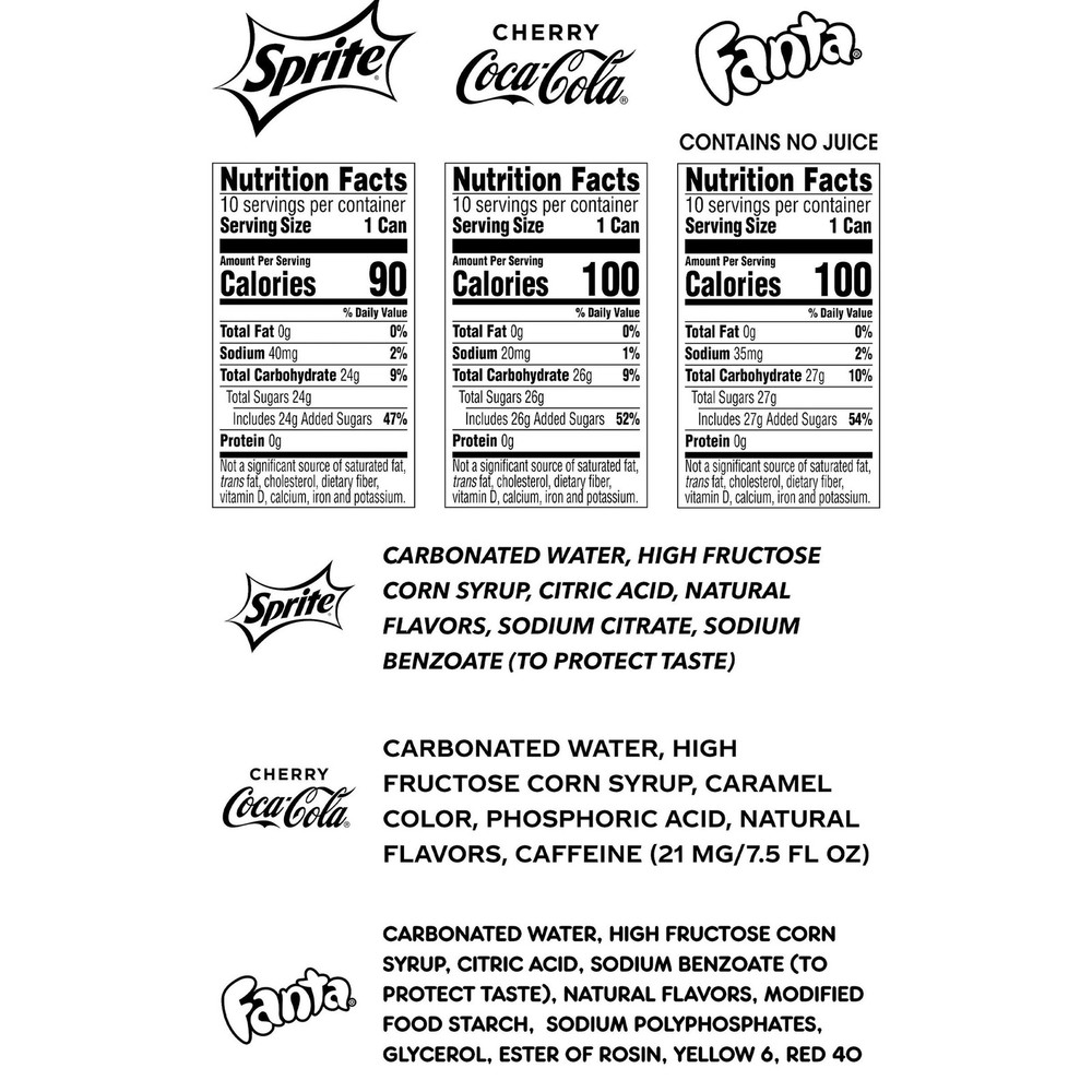 Coca-Cola Mini Soda, Variety Pack, 7.5 fl oz, 30-Pack Cans