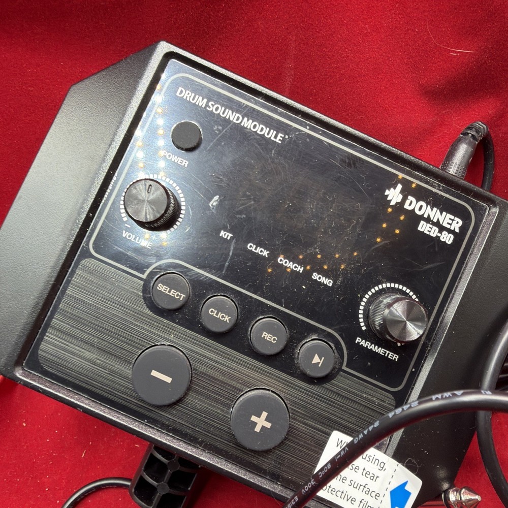 Electronic Drum Sound Module Donner DED-80 Cable Power Supply Wirring Cables