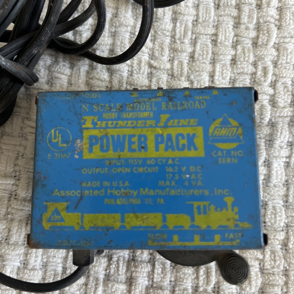 AHM Thunder Line Power Pack Train Transformer N Scale UNTESTED