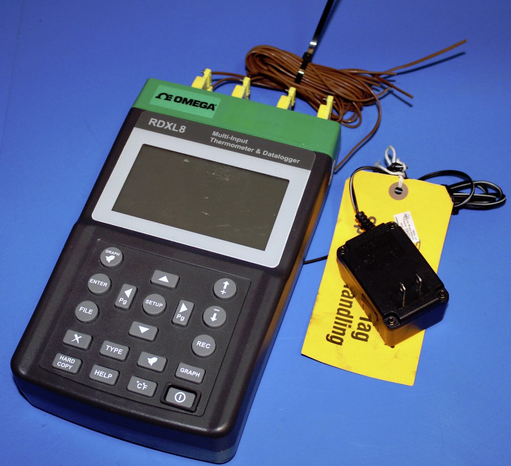 OMEGA RDXL8 8 Input Portable Thermometer Data Logger