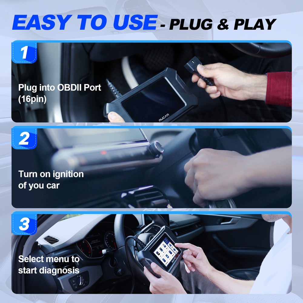 Mucar CS6 Auto OBD2 Scanner ABS SRS Car Diagnostic Tool Code Reader Free Update