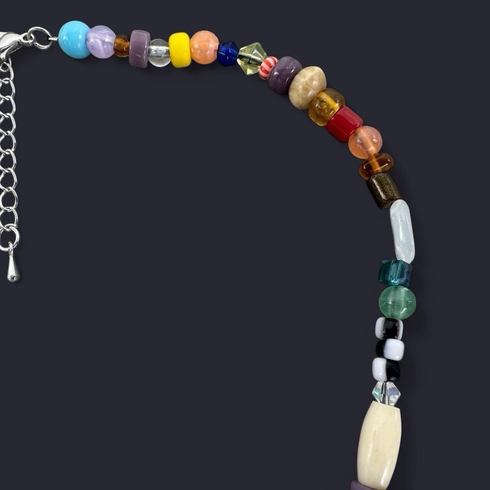 Handmade Multicolor Y2K Mixed Beads Necklace