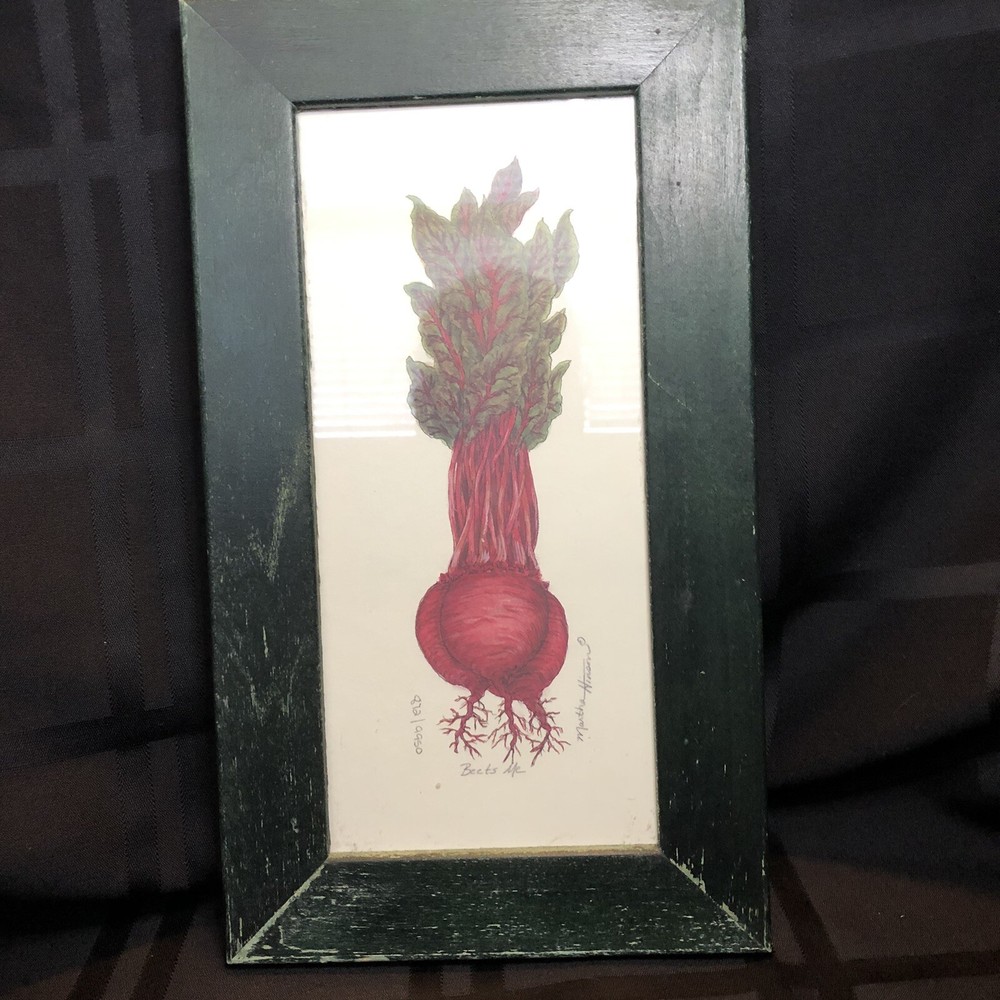 “Beets Me” Art, Kitchen Art. Red Beets In A Green Frame