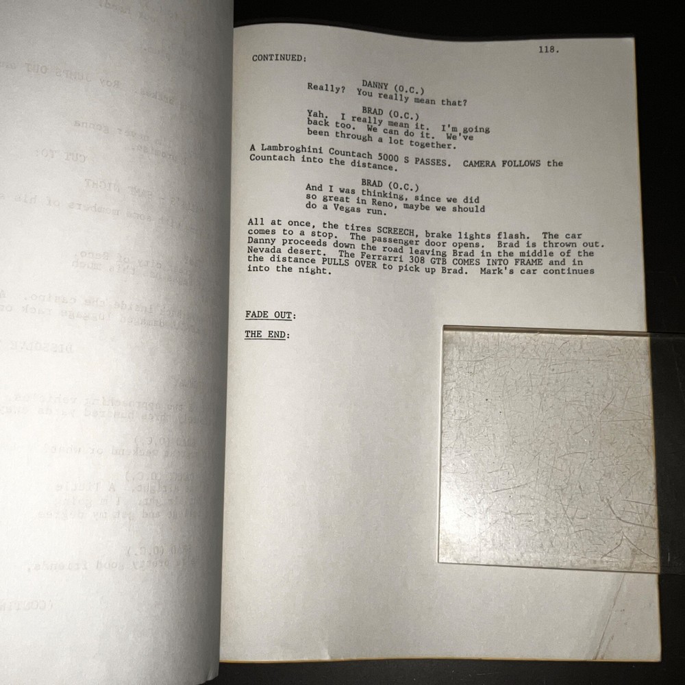 BLAME IT ON RENO (1989) Virgil Hammond / Sammy Davis Jr. Script Presentation+COA