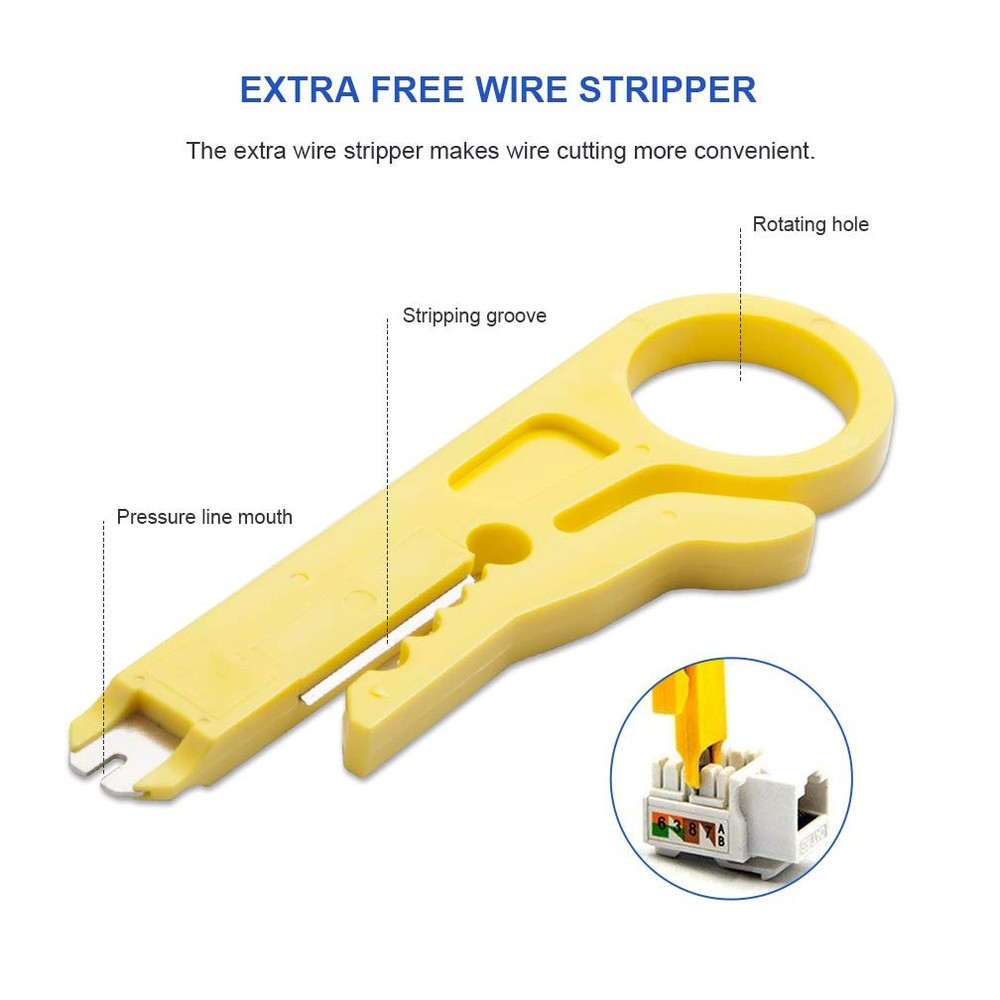 Punch Down Tool with 110/88 Blade & Network Wire Tool, X1