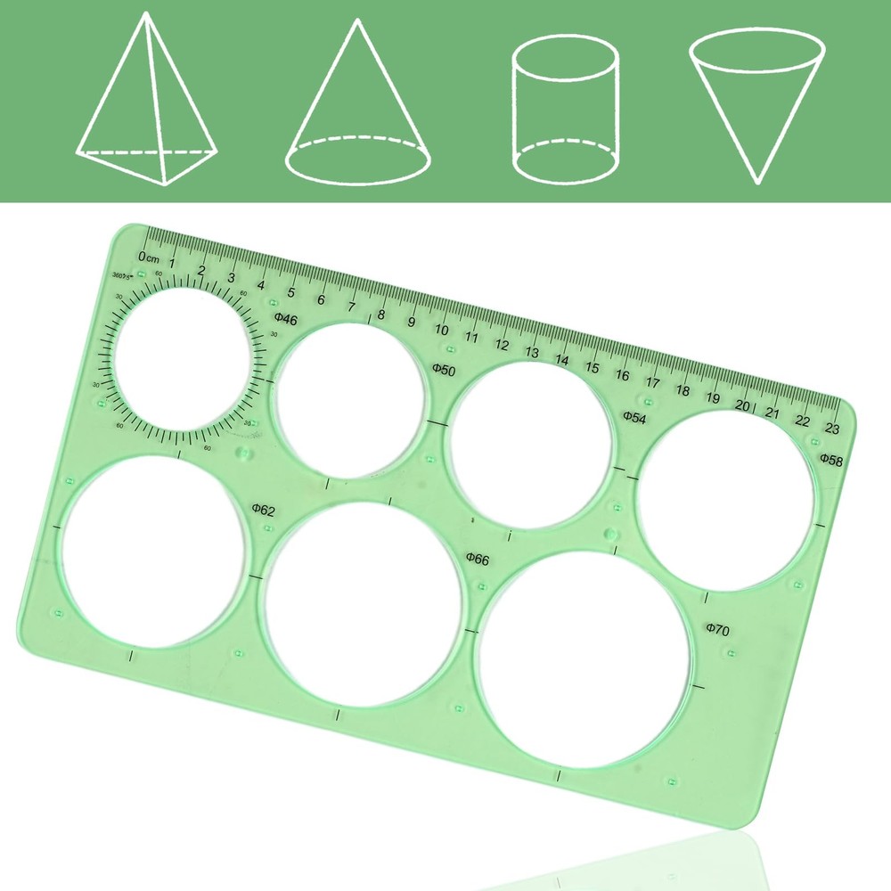 4PCS Circle Template, Plastic Circle and Oval Measuring Templates, Formwork D...