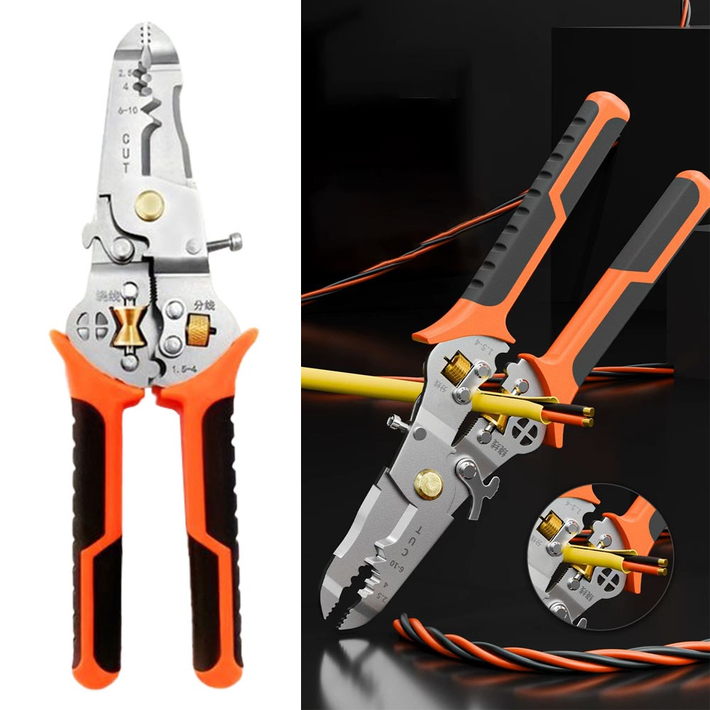 Ultimate 10in1 Wire Stripper: Precision Stainless Steel Multi-Tool for CuttingCW