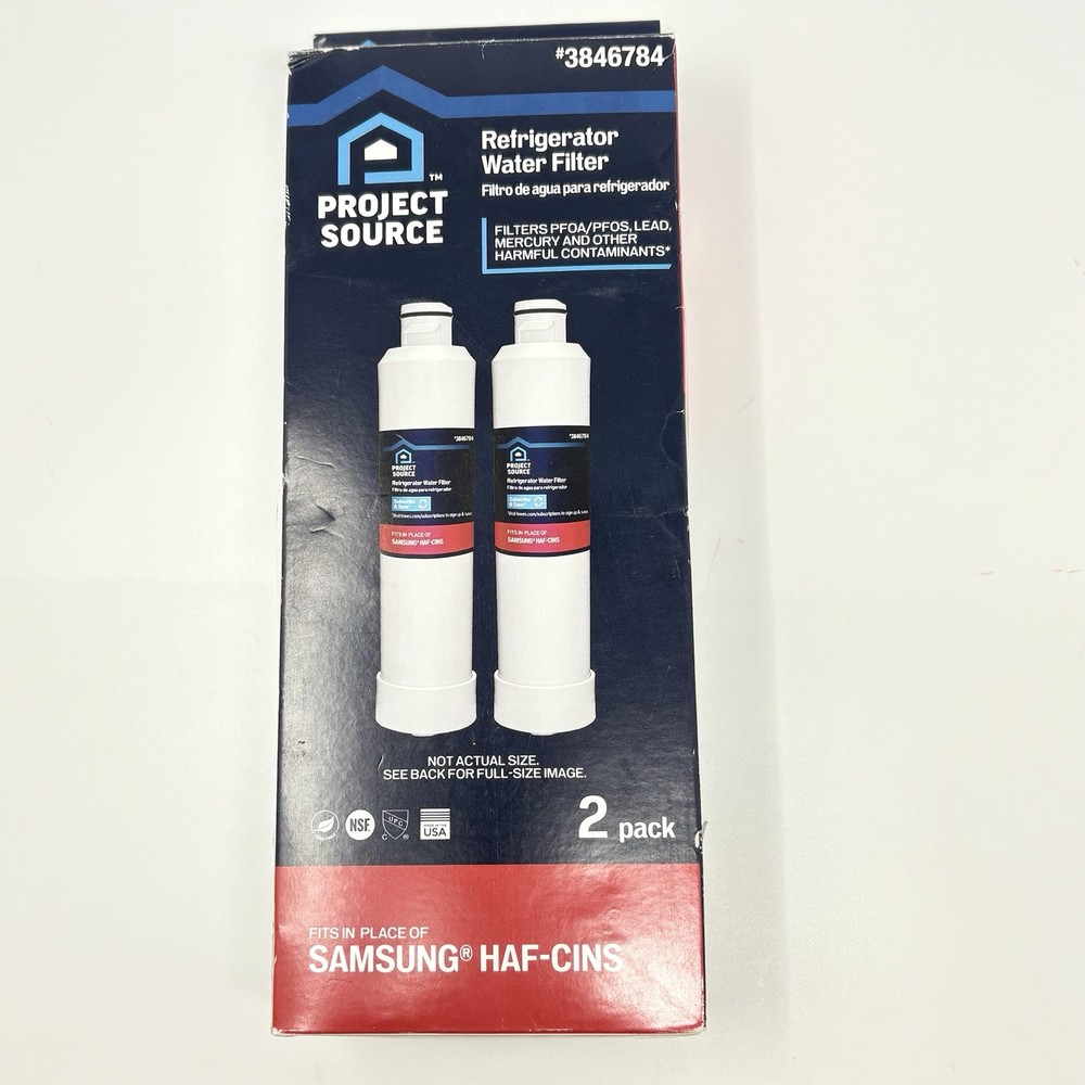 Project Source 3846784 S-2-2 Fridge Water Filter FOR Samsung HAF-CINS - 2 Pack