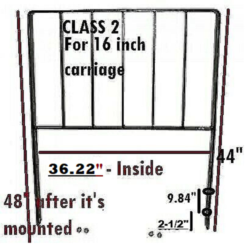Forklift Load Back Rest  Class II 36.22" Attachment LBR 2 BOLTS Per SIDE Class 2