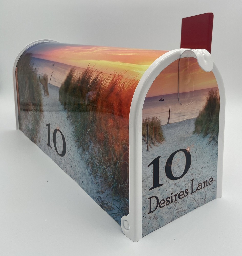 Beach Decor Custom Mailbox - Personalized gift for her
