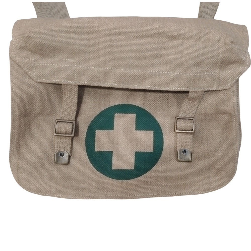 Medic Messenger Bag Adjustable Shoulder Strap Canvas , , Khaki,