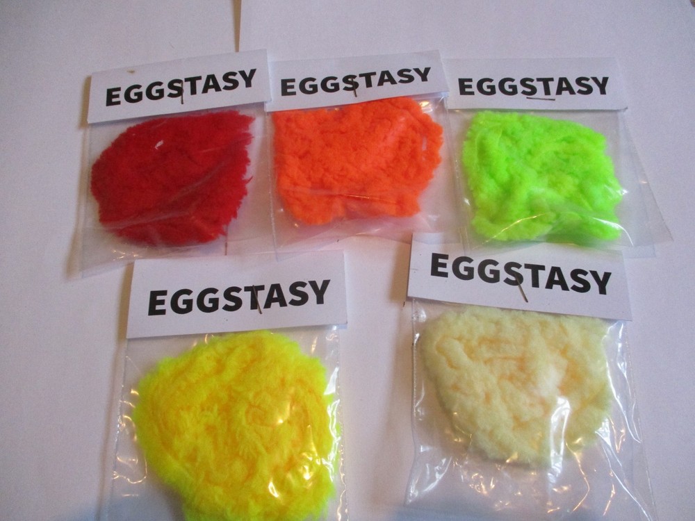Eggstasy egg yarn like on cord ready to tye 5 packets