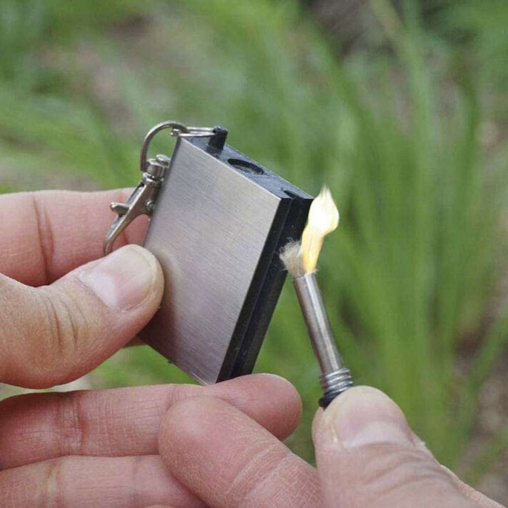 Lighter Flint Magnesium Emergency Fire Starter Camp Survival Refill Waterproof