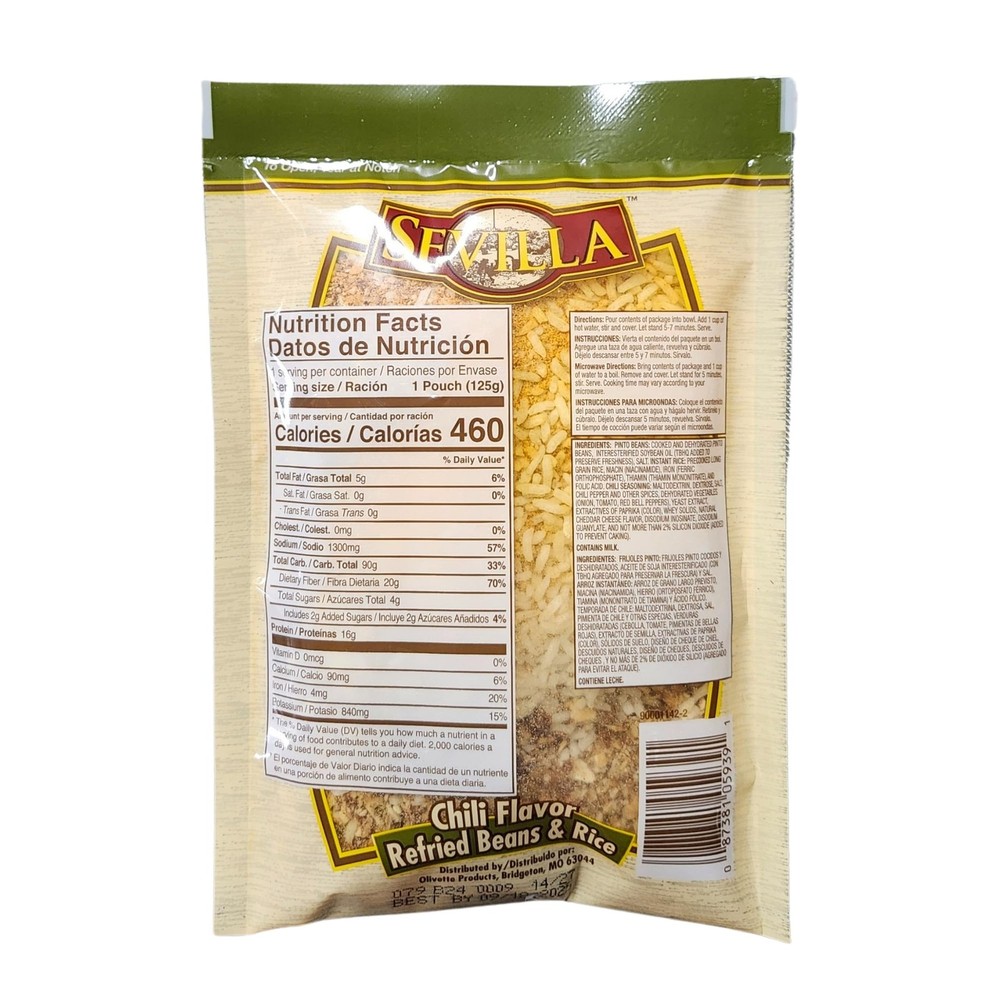 Refried Beans & Rice 3 Pack, Chili Flavor