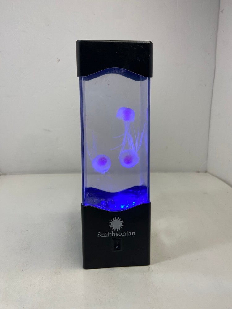 🐞 Smithsonian Jelly Fish Simulation Figures Aquarium Tank With LED Lights WORKS
