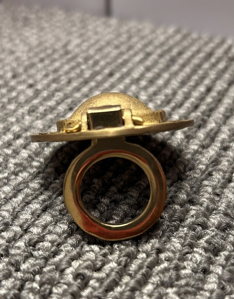 Hatch Handle Round Polished Brass 40mm