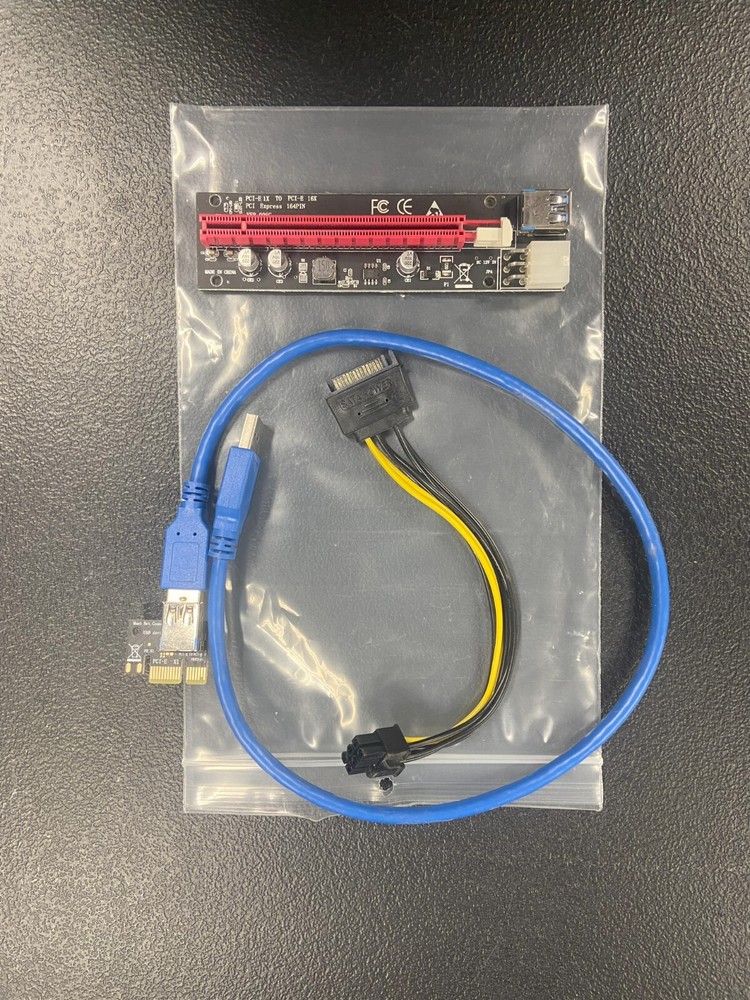 PCI-E 1x to PCI-E 16x PCI Express 164 PIN ver006C w/ USB Data cable