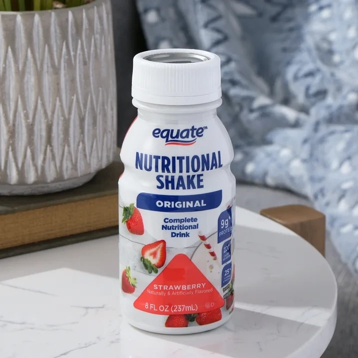 Equate Original Nutritional Shake, Strawberry, 8 Fl Oz, 6 Count