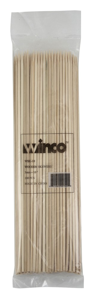 10" Bamboo Skewers, 100/bag (30 Bag)