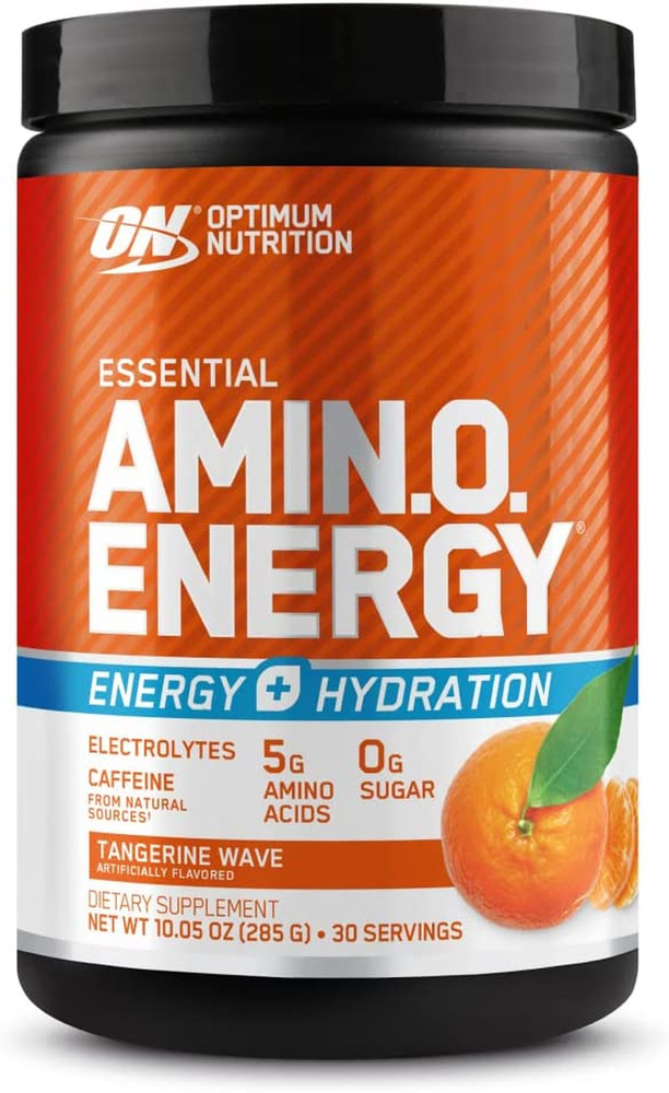 Amino Energy Powder plus Hydration, with BCAA, Electrolytes, and Caffeine, Ta...