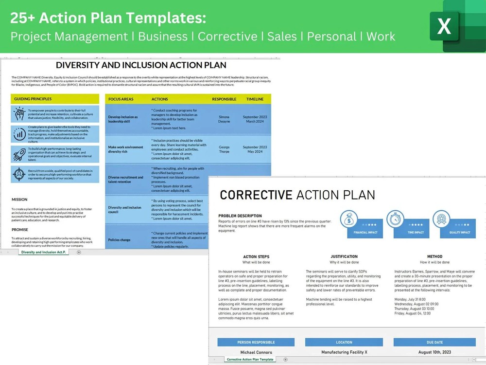 25+ Action Plan Templates Excel | Project, Business, Personal, Sales & Strategy