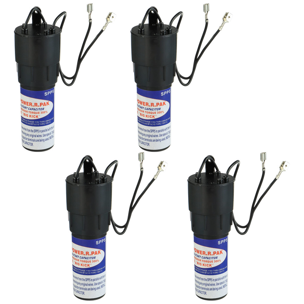 4 Pack SPP5 Hard Start Capacitor Relay Replacement 115-288V AC