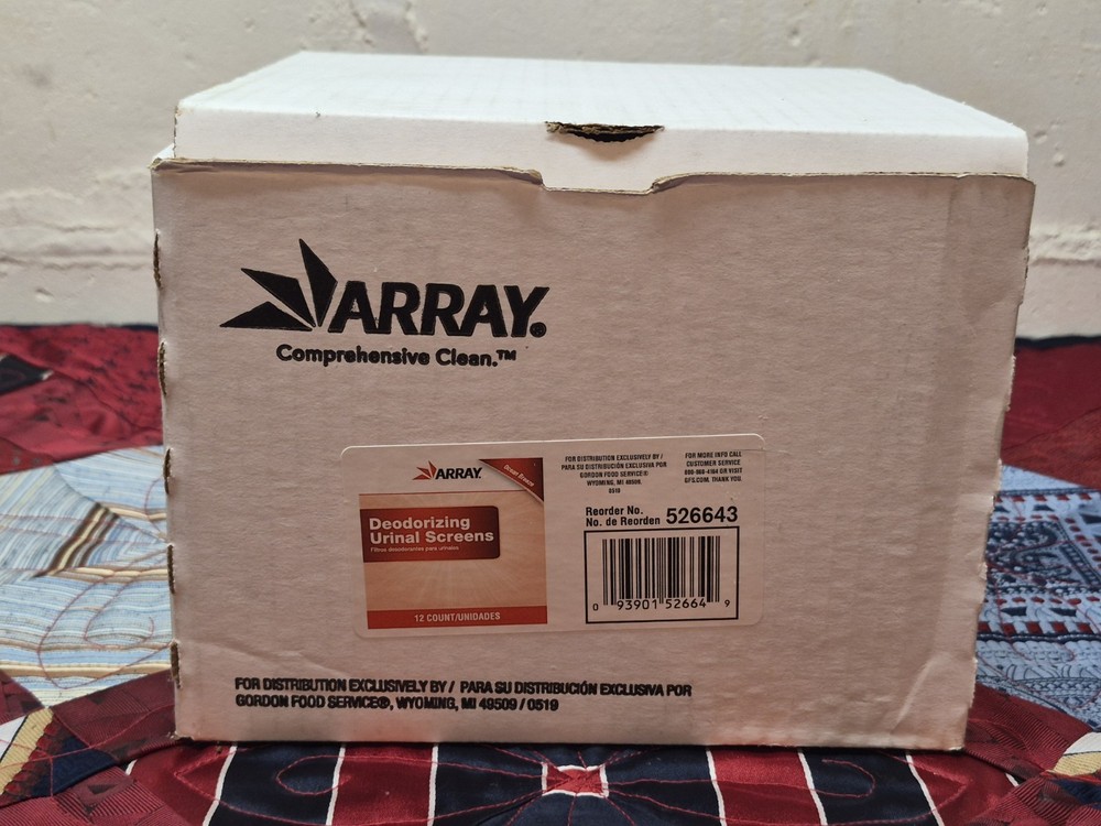 Array Deodorizing Urinal Screen Anti Splash Deodorizer Ocean Breeze 12 Count