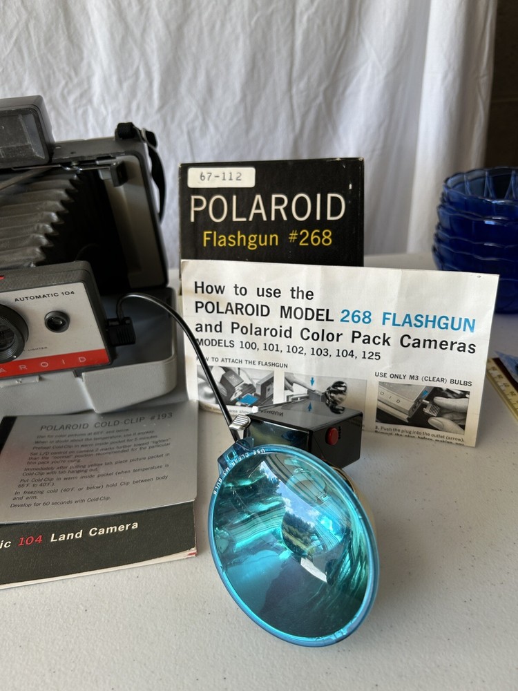 Vtg Polaroid Automatic 104 Land Camera 1965-1967