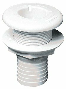 Forespar 2" Hose Plastic Mushroom Head Thru-Hull Fitting White 906032
