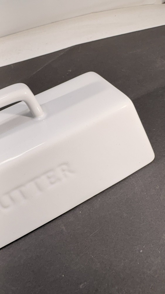 Ceramic Butter Dish Top Cover White U