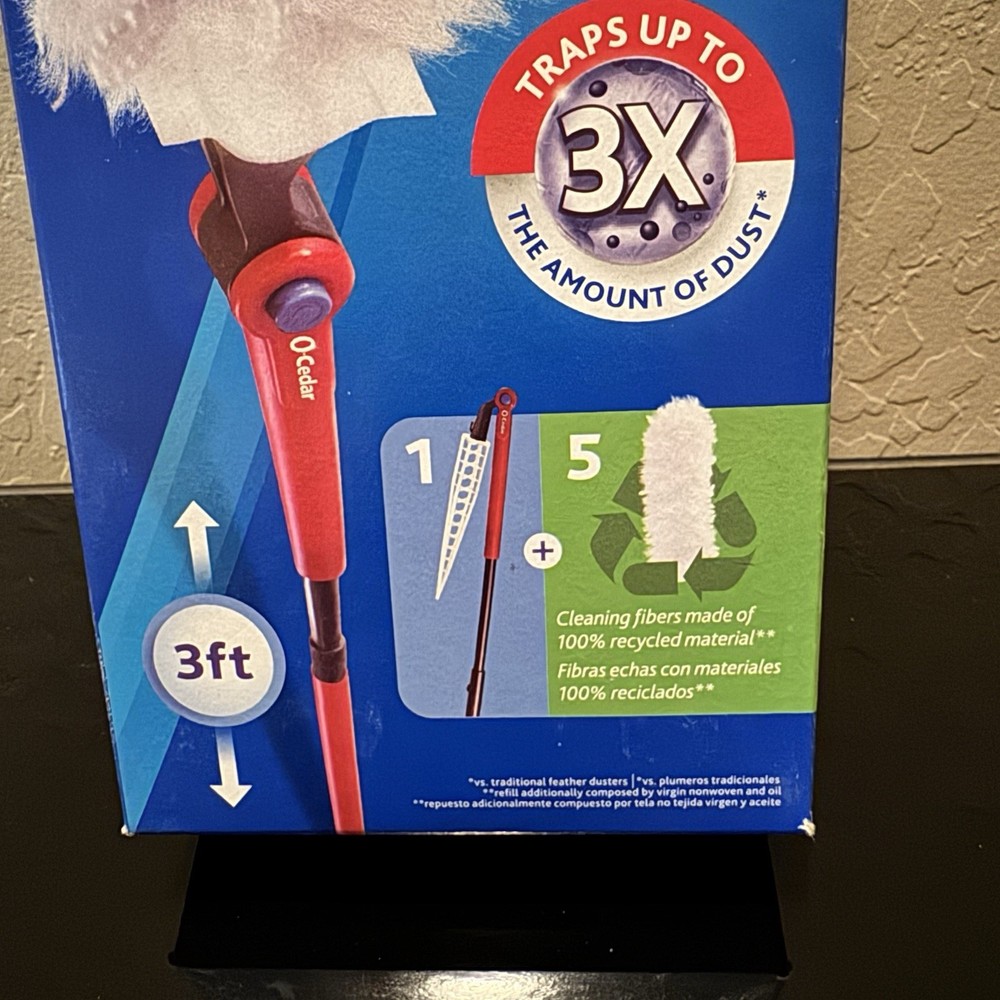 3pk O-Cedar Flex & Catch Duster with 3ft Extendable Handle Great for Ceiling Fan