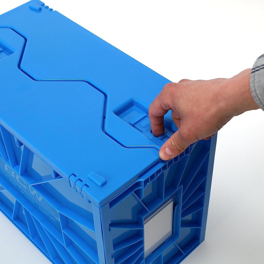 X2 BCW Comic Book Storage Bins Heavy Duty Plastic Boxes Stackable Hold 150 Blue