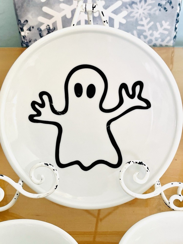 Bodum Ceramic Halloween Ghost Plates & Bowls Set