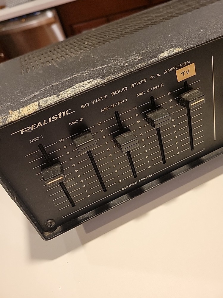Realistic 80 Watt Solid State PA Amplifier MPA-80 Model 32-2026A - AS-IS