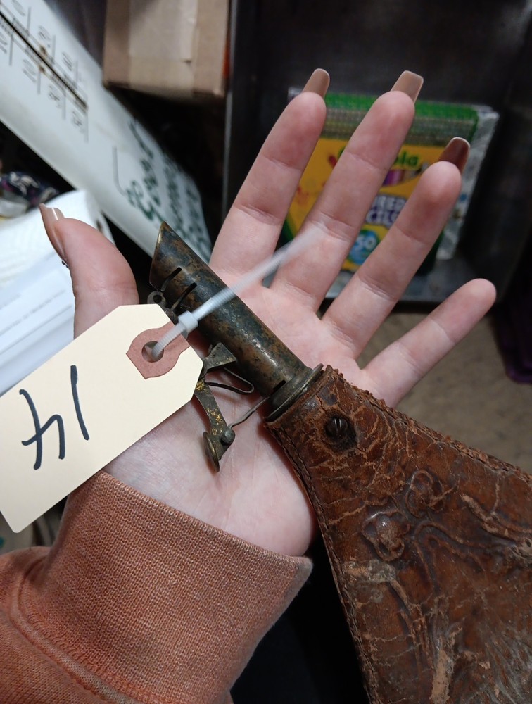 Leather Antique Powder Horn Flask