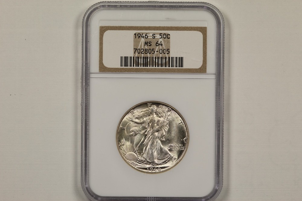 1946-S Walking Liberty Half Dollar NGC MS64