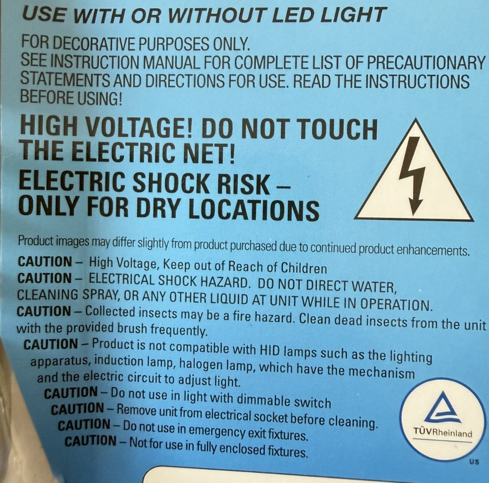 PIC Dual Purpose Bug Zapper and LED Light NEW