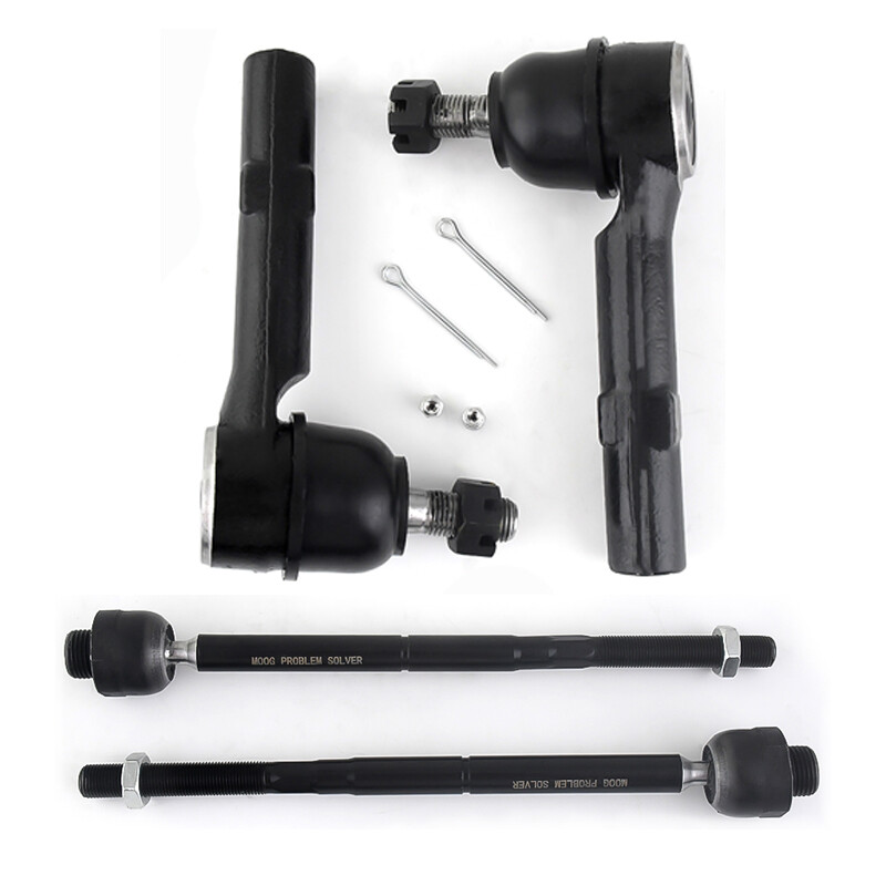 MOOG Front Inner & Outer Tie Rod Ends For 2007-2013 Chevy GMC Cadillac 4Pack