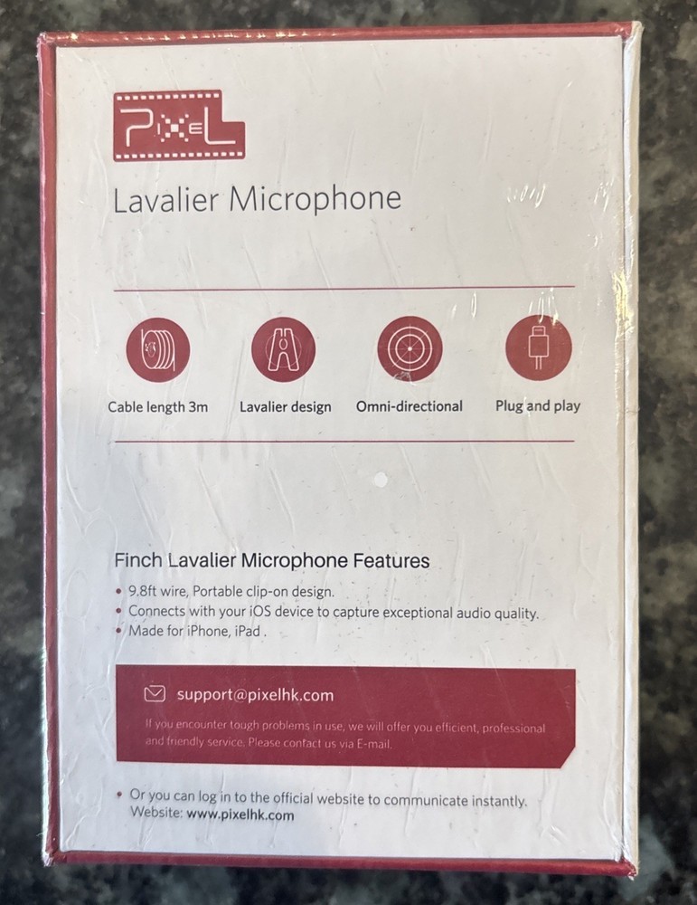 Finch Pixel Lavalier Microphone iPhone 10ft Long
