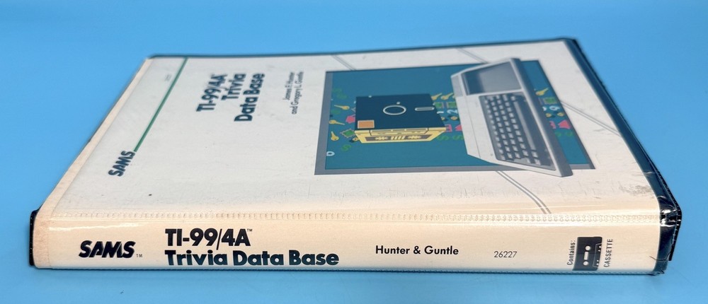 TI-99/4A Trivia Data Base Cassette & Book Texas Instruments 1984 - UNTESTED