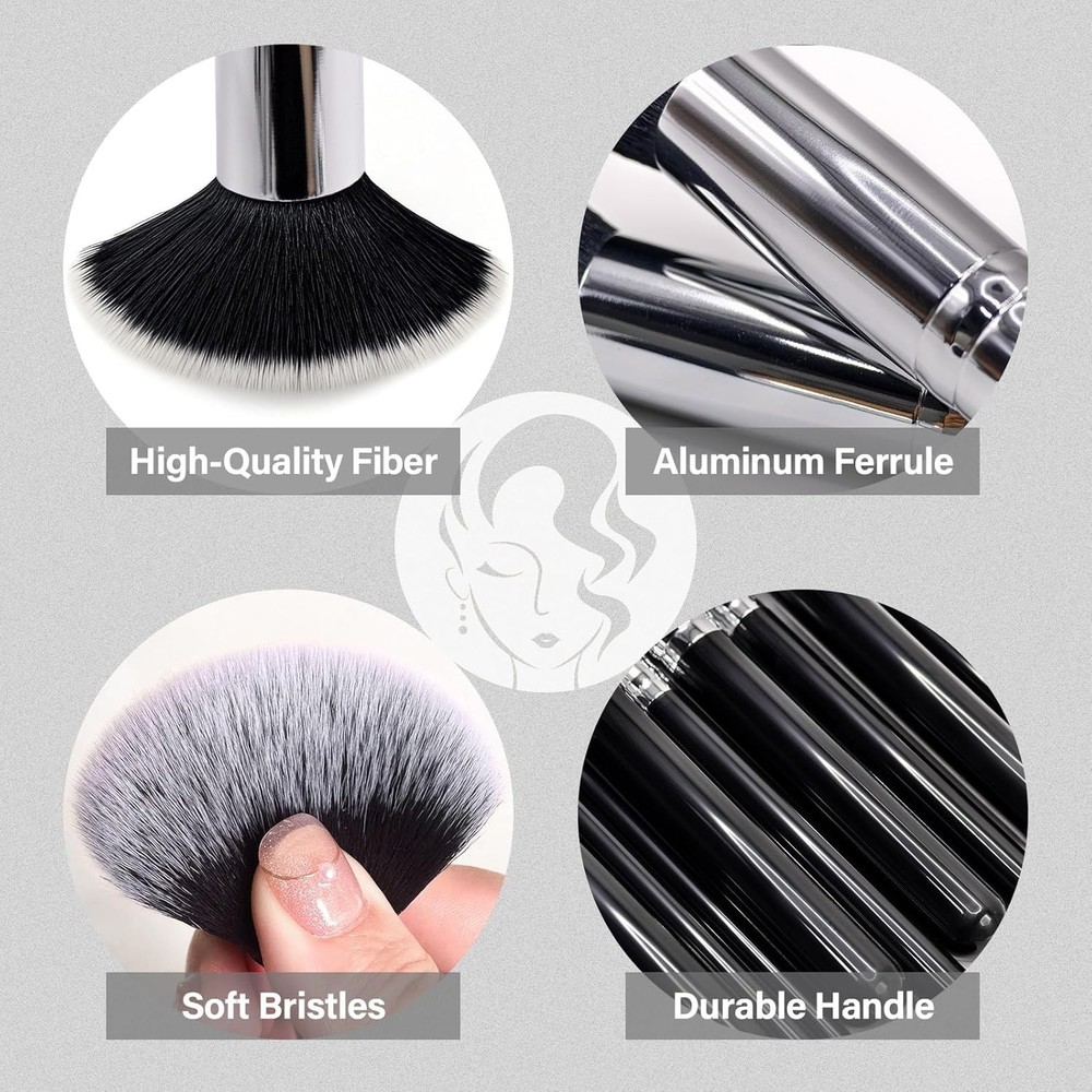 Makeup Brushes Set, Mlemle Professional 25 Pcs Makeup Kit, Include Foundation Po