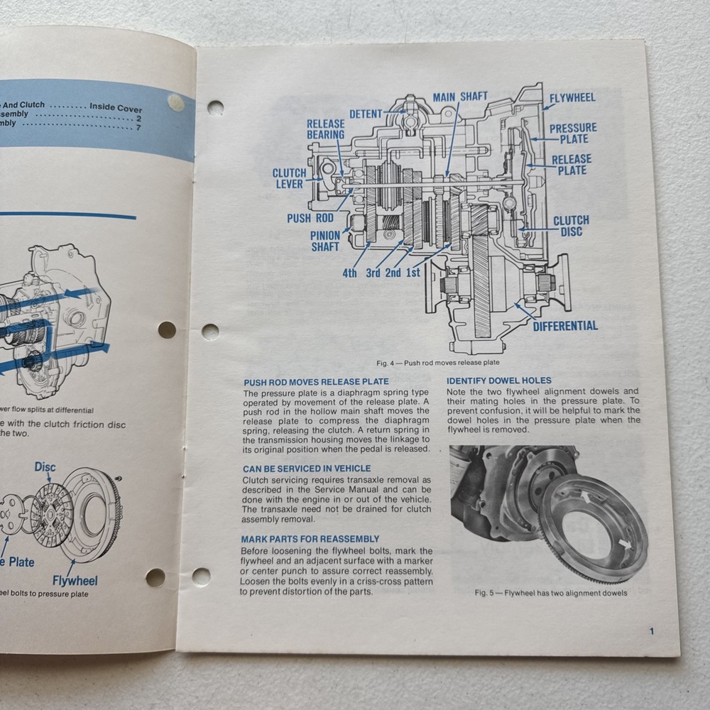 Chrysler Dodge 1978 Servicing The A-412 Transaxle And Clutch Reference Book