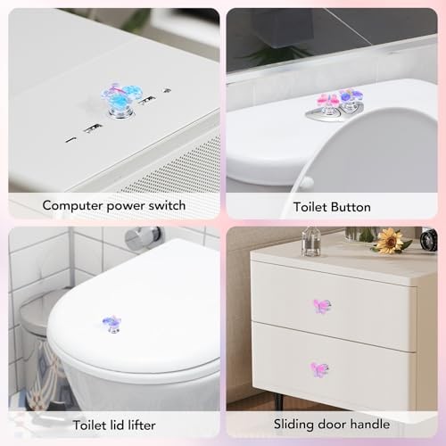 Push to Start Button Cover, 0.6'' Base Butterfly Engine Start Stop Button