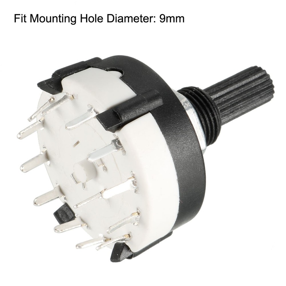 1P12T 1 Pole 12 Position Selectable Single Deck Channel Rotary Switch Selector