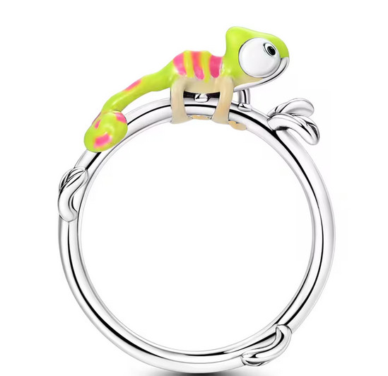 Chameleon mood color changing sterling silver ring