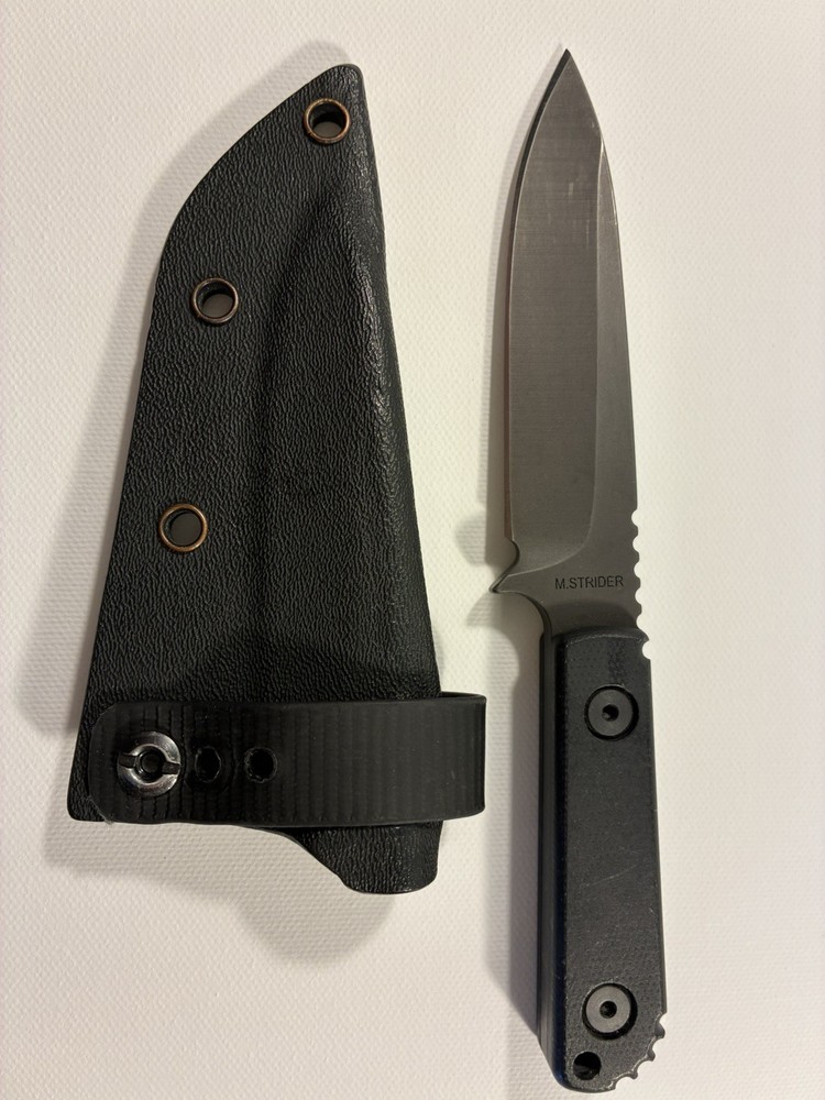 M. Strider Tricon Mod2 PSF27 blade w/ kydex sheath
