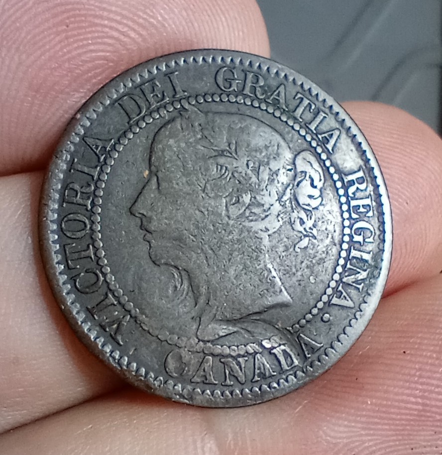 Canada One Cent 1859 coin. Circulated.